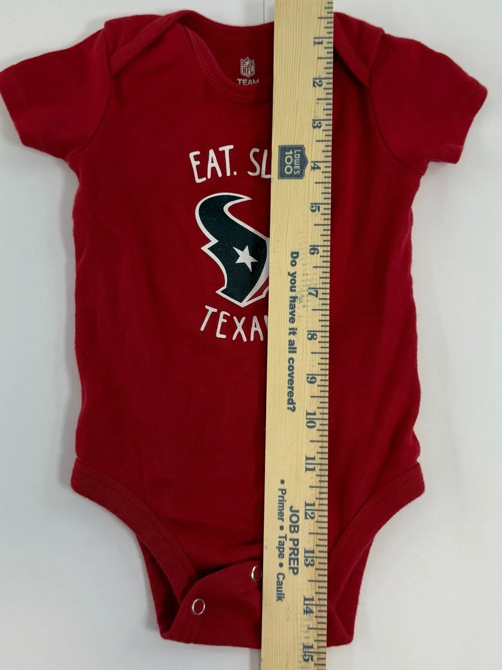 Houston Texans Red Baby Bodysuit – One-Piece snap bottom eat. sleep. Texans.